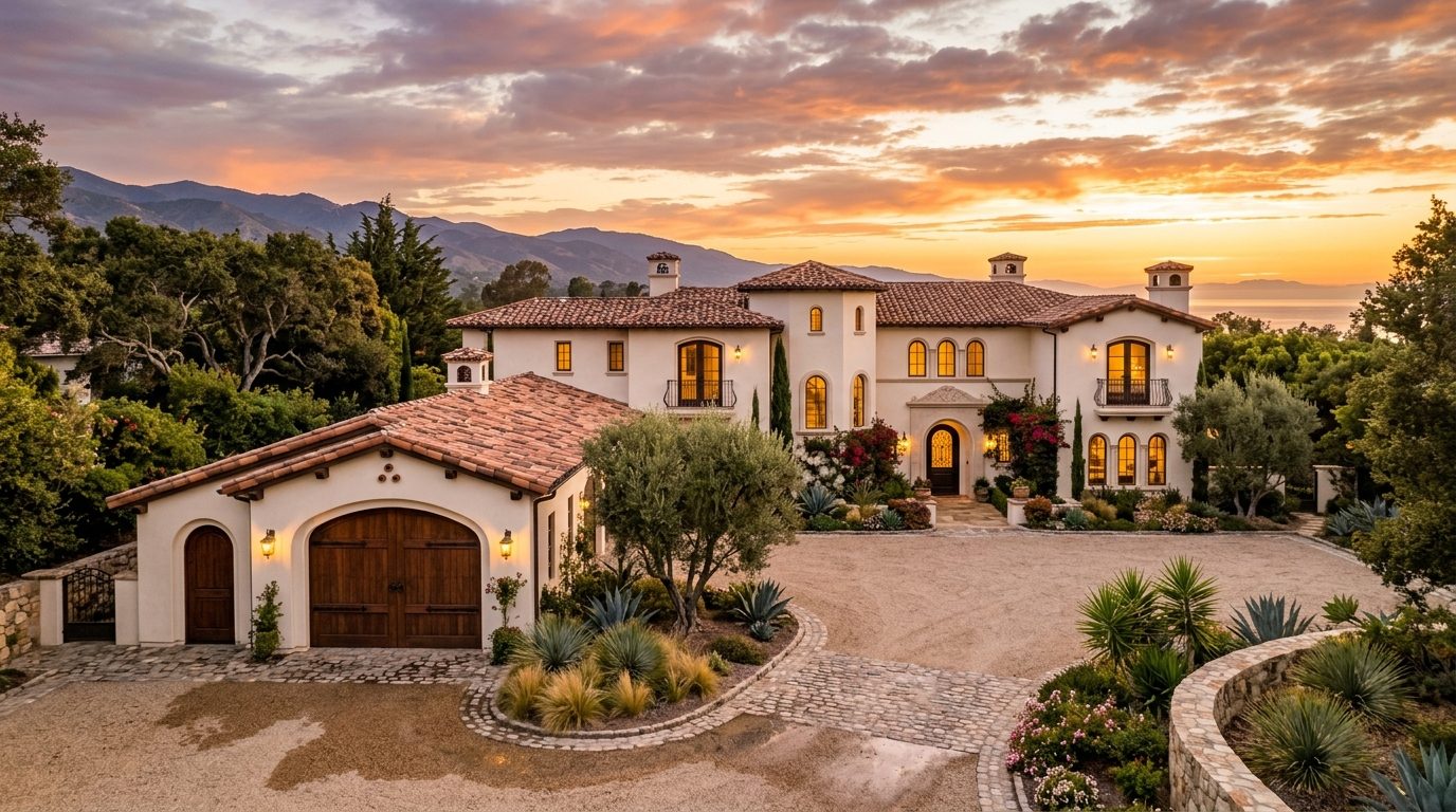 Maltese Garage Door Services Exterior Closed Garage Door at Twilight